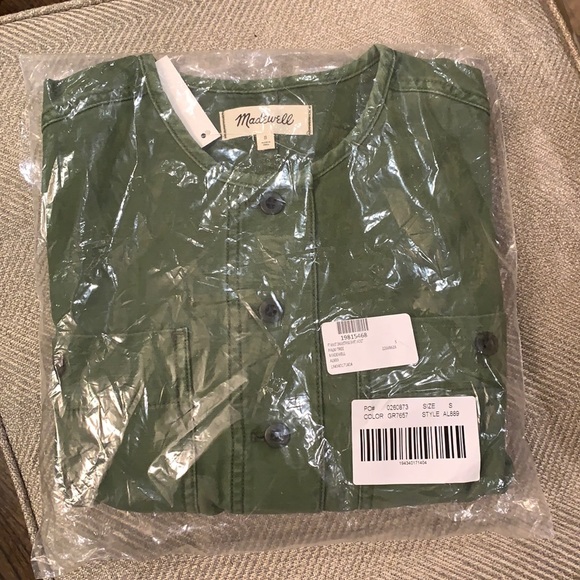 💕x4HP💕Madewell army green utility jacket size small - Picture 8 of 9
